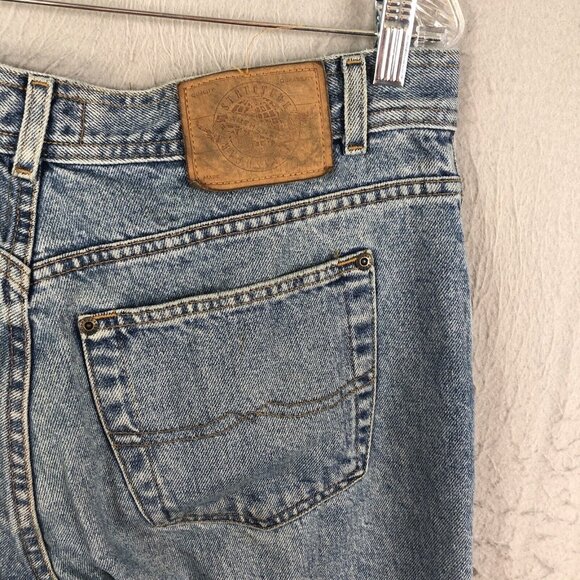 Vintage Structure Jeans Mens 36L Blue Denim Loose Baggy Y2K  Straight 90s Skater - Picture 13 of 16